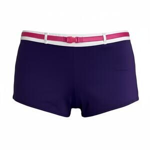 Nike Womens Belted Board Shorts Purple W/ Pink & White Waist Size 16